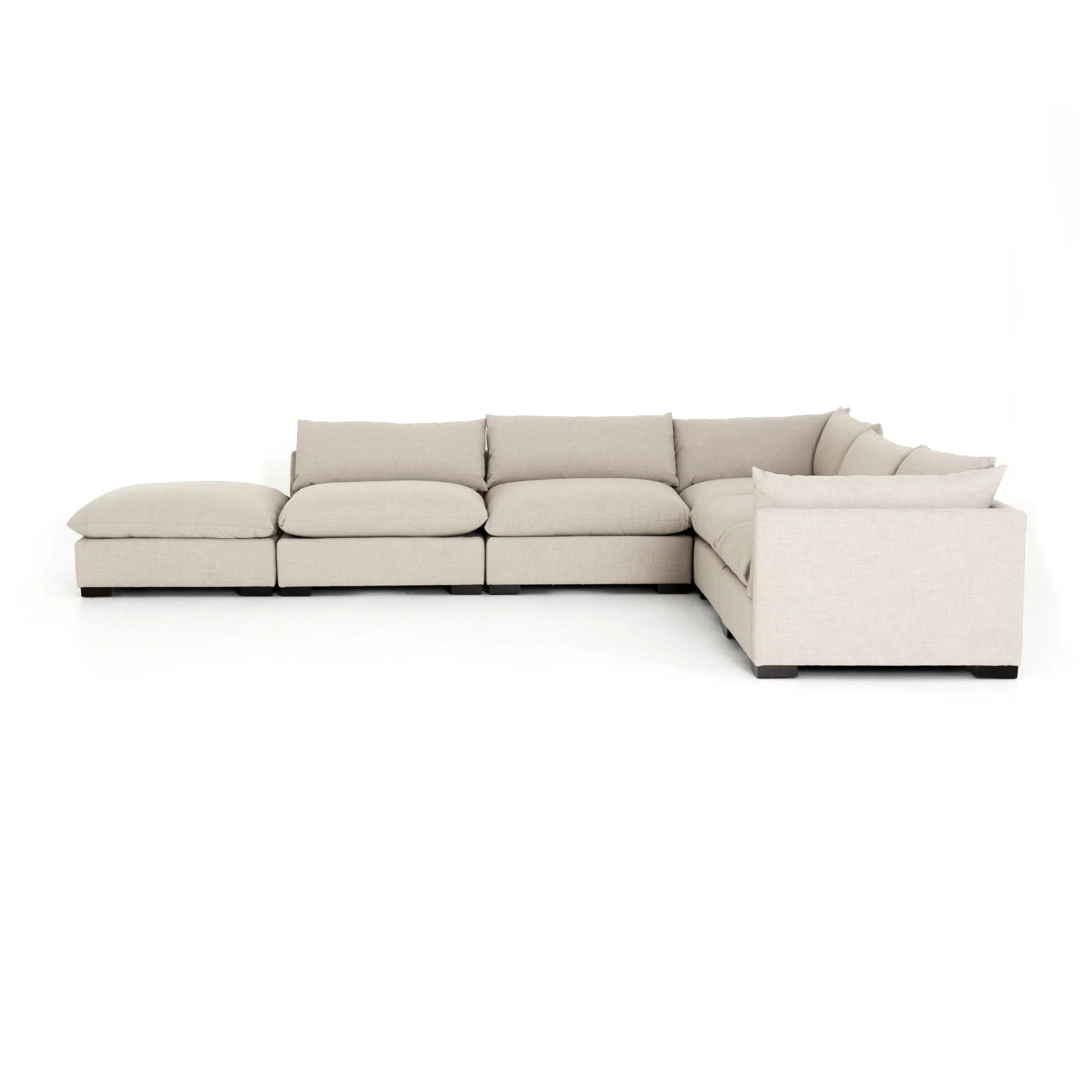 Monroe 5 Piece Sectional with Ottoman - Image 5
