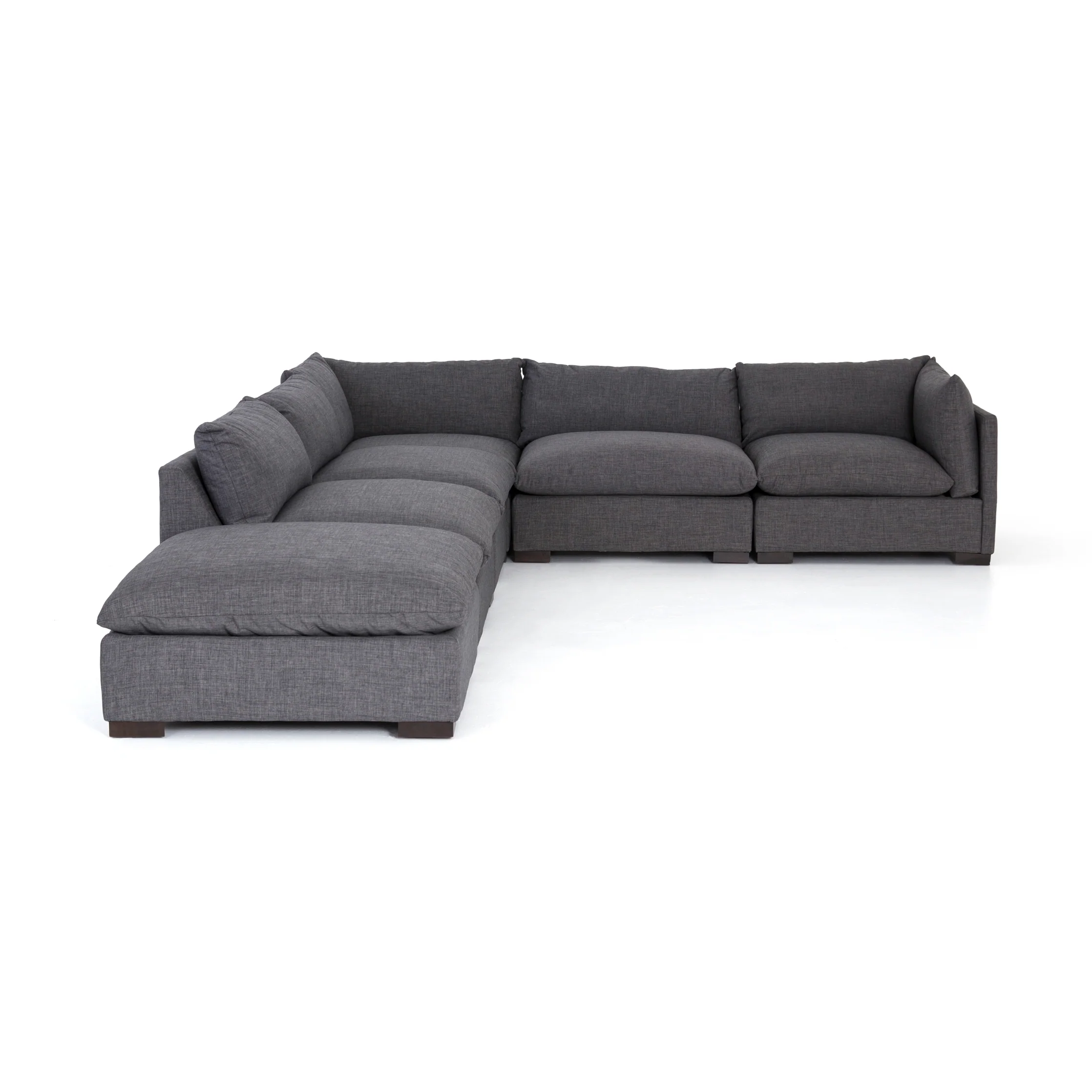 Monroe 5 Piece Sectional with Ottoman - Image 7