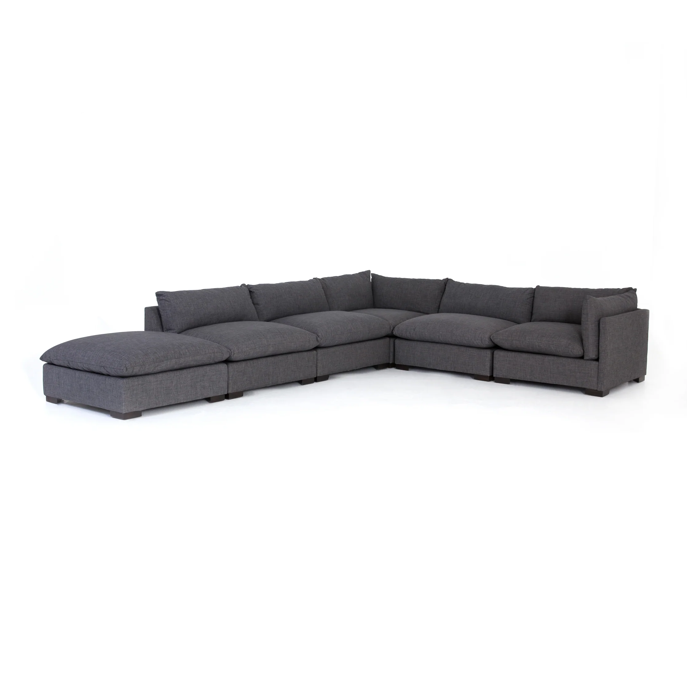 Monroe 5 Piece Sectional with Ottoman - Image 8
