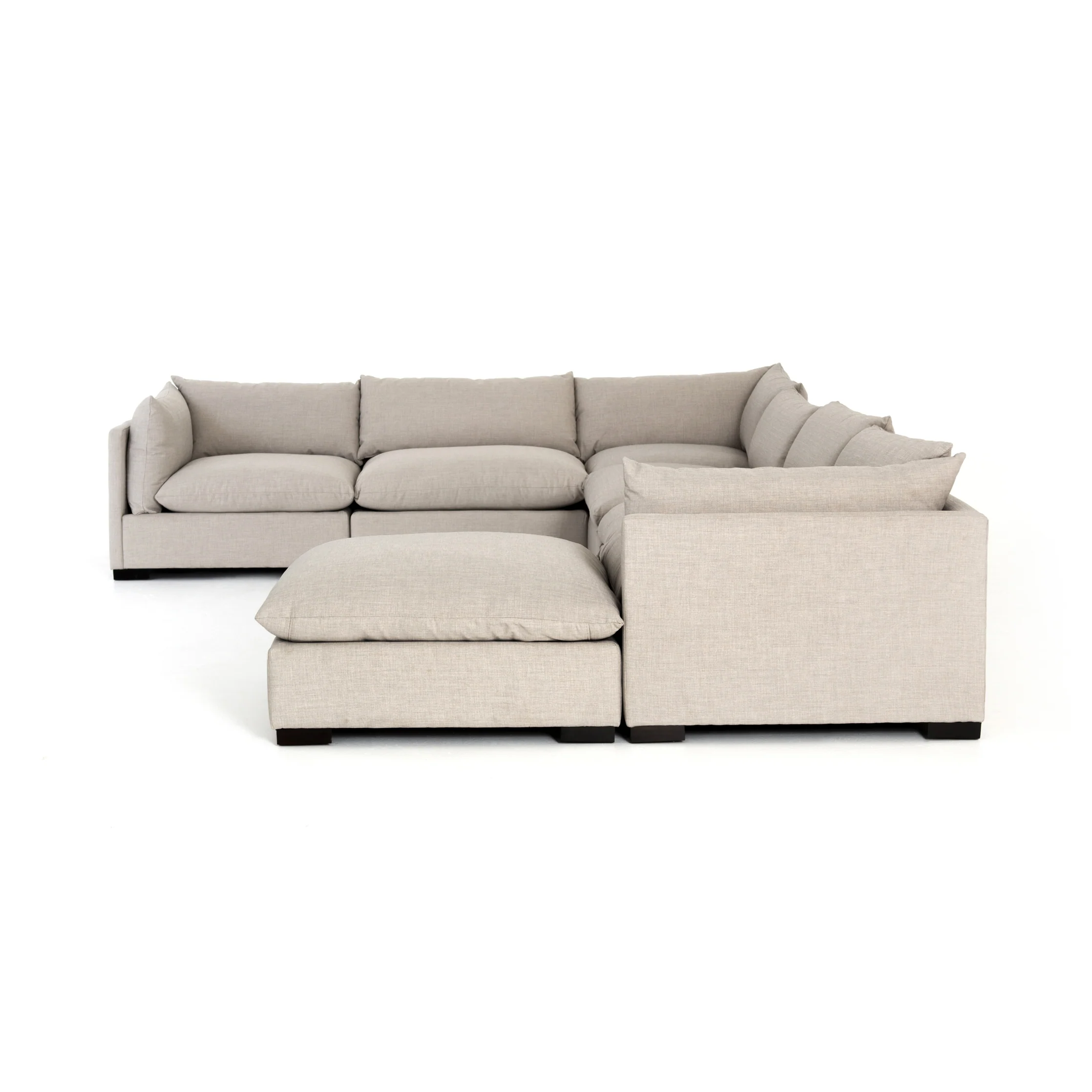 Monroe 6 Piece Sectional with Ottoman - Image 2