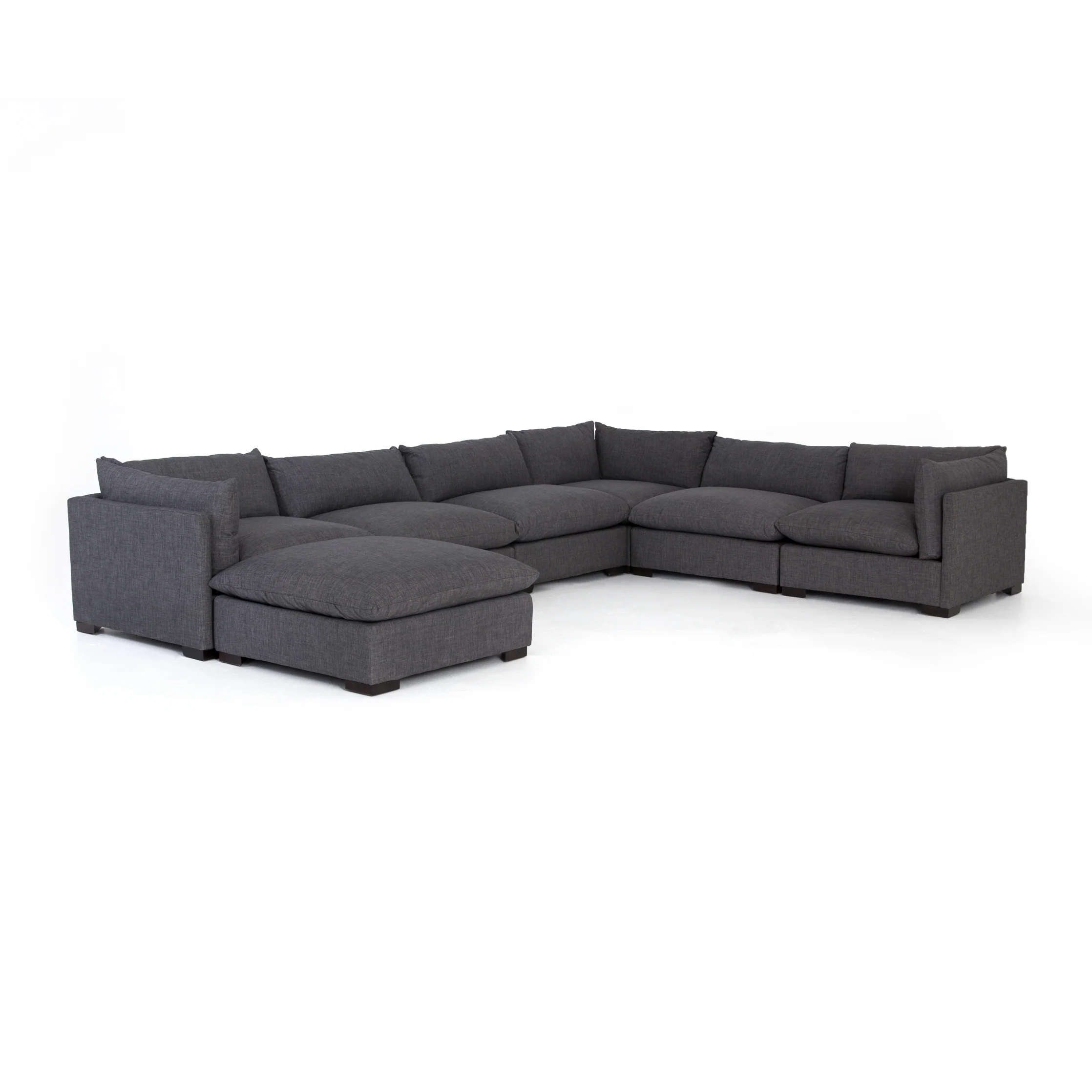 Monroe 6 Piece Sectional with Ottoman - Image 5