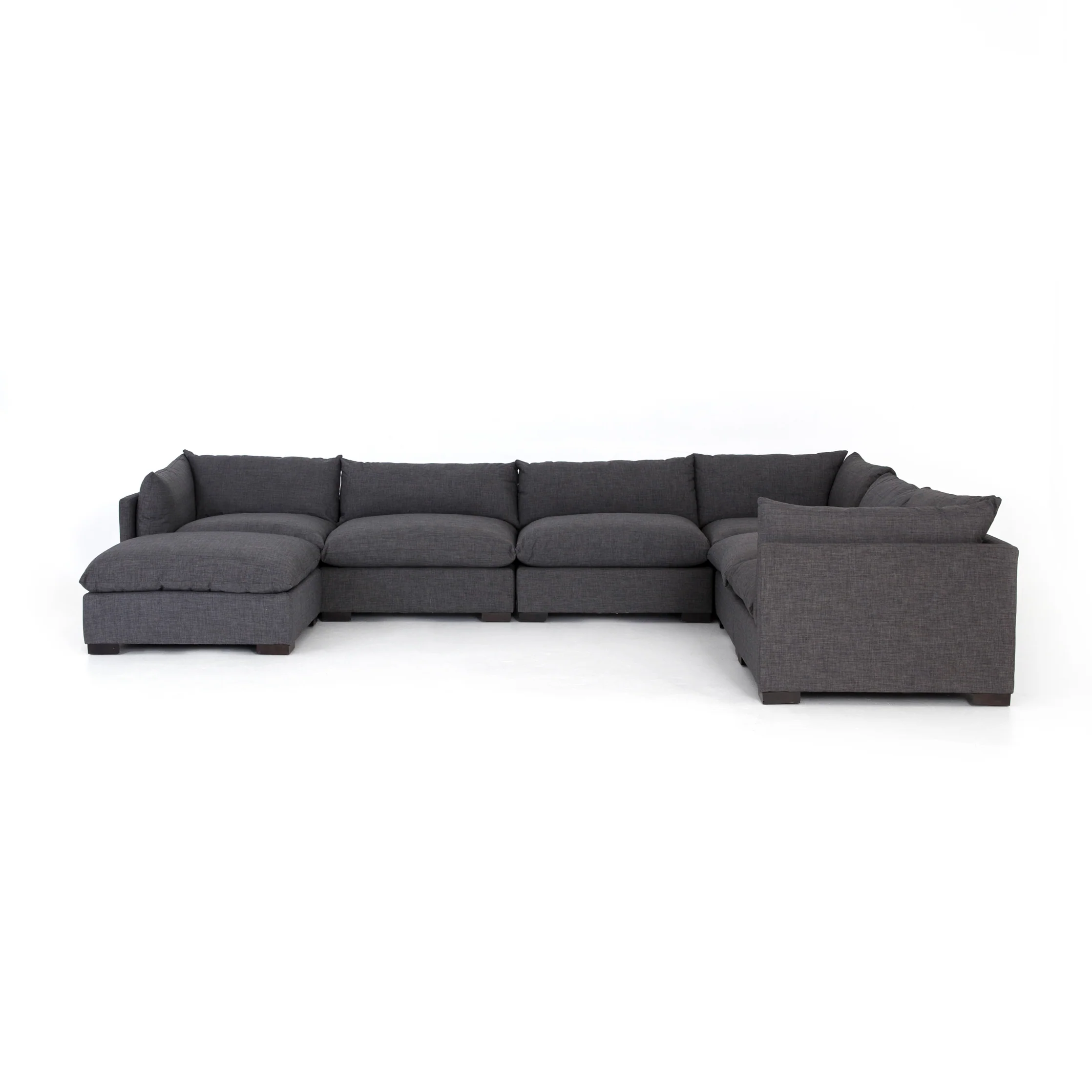 Monroe 6 Piece Sectional with Ottoman - Image 6
