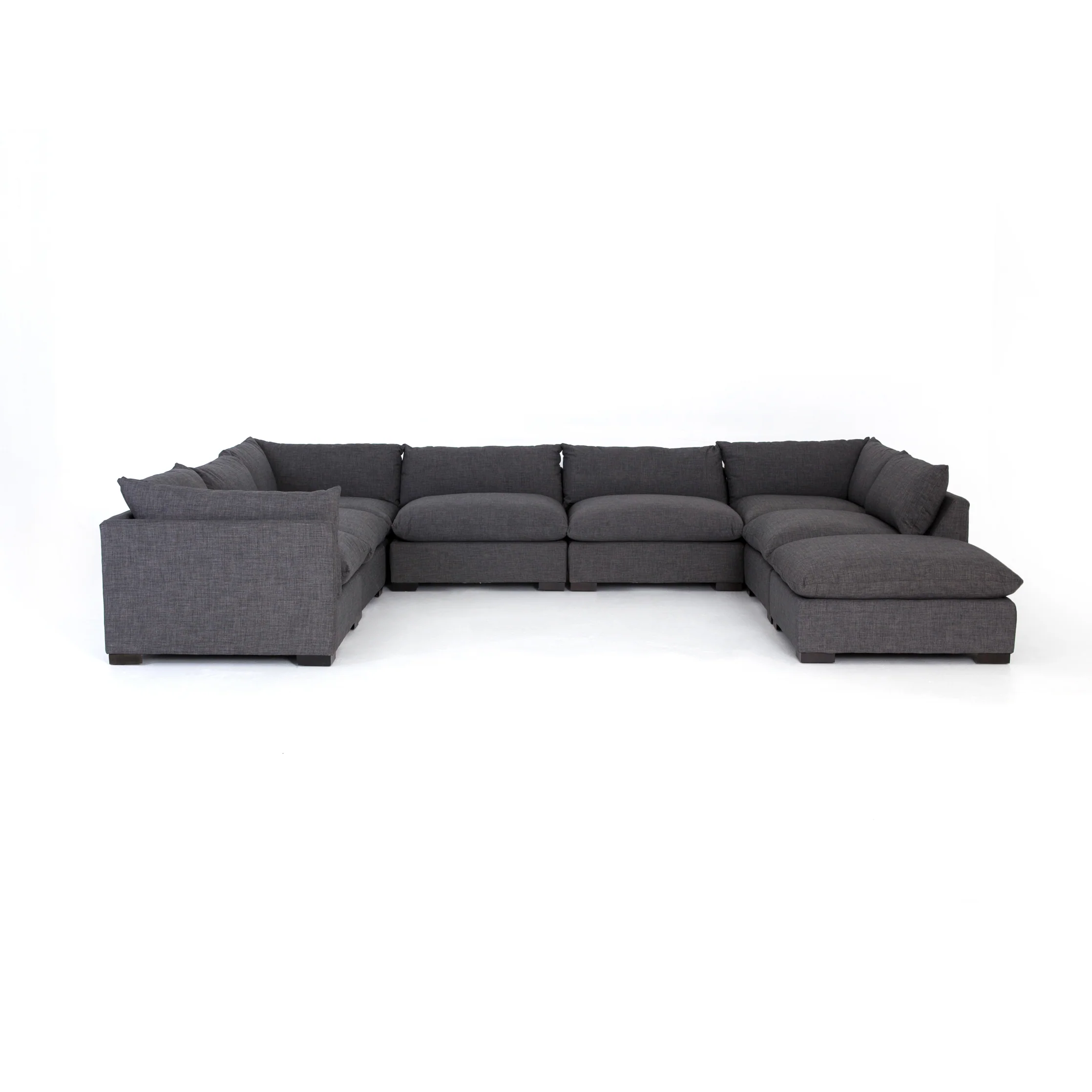 Monroe 7 Piece Sectional with Ottoman - Image 3