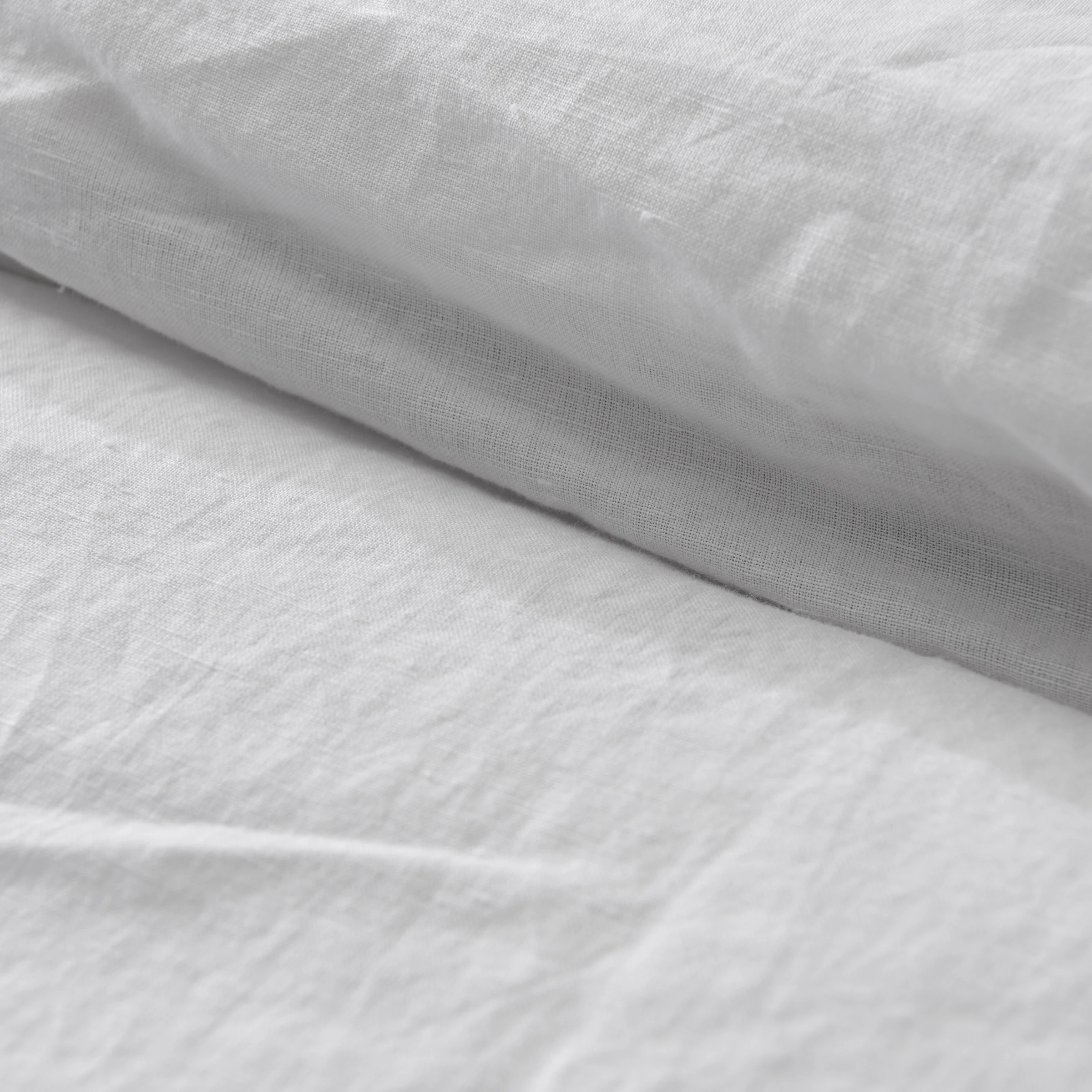 Optic White Linen Cotton Duvet Cover - Image 3
