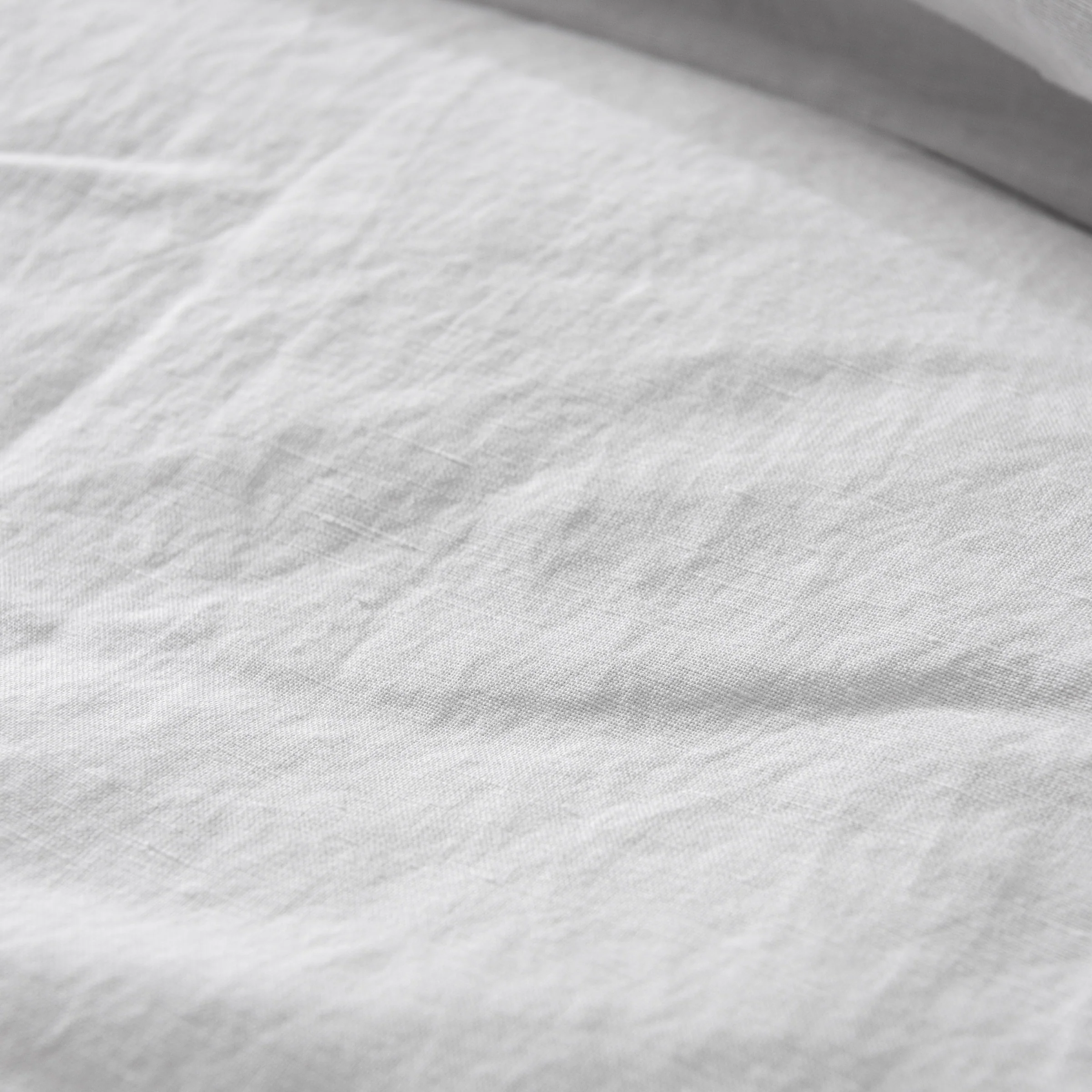 Optic White Linen Cotton Duvet Cover - Image 4
