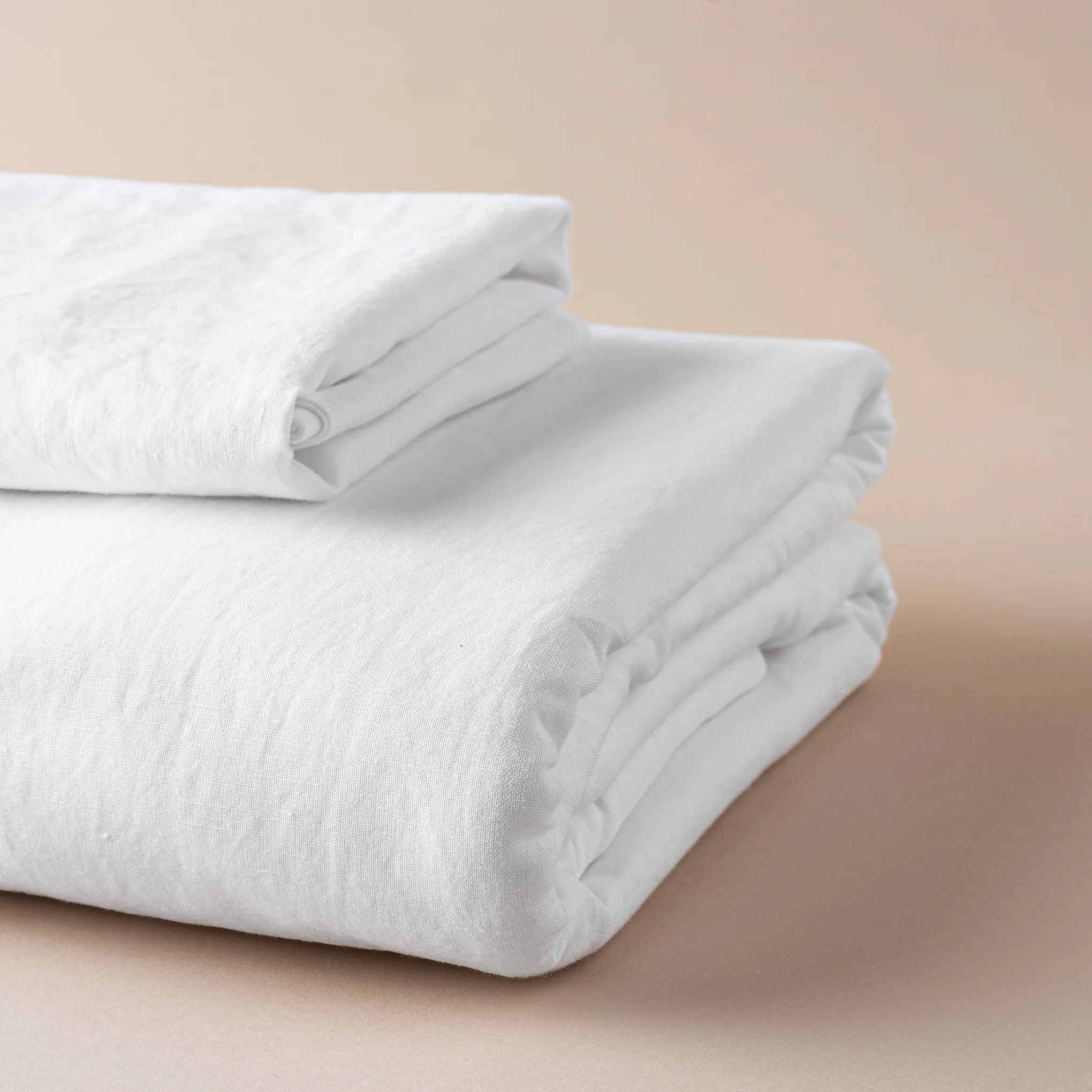 Optic White Linen Cotton Duvet Cover - Image 6