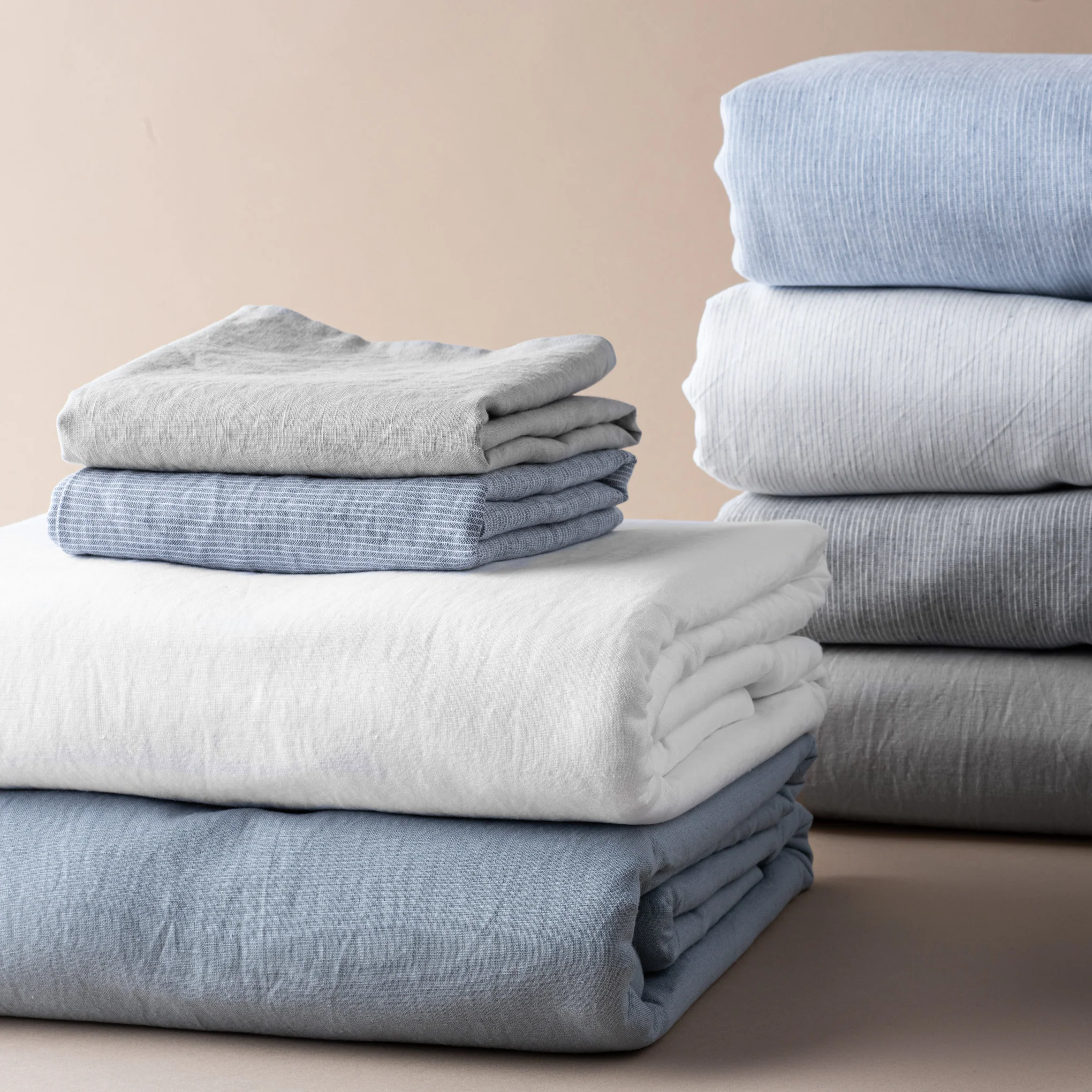 Optic White Linen Cotton Duvet Cover - Image 7