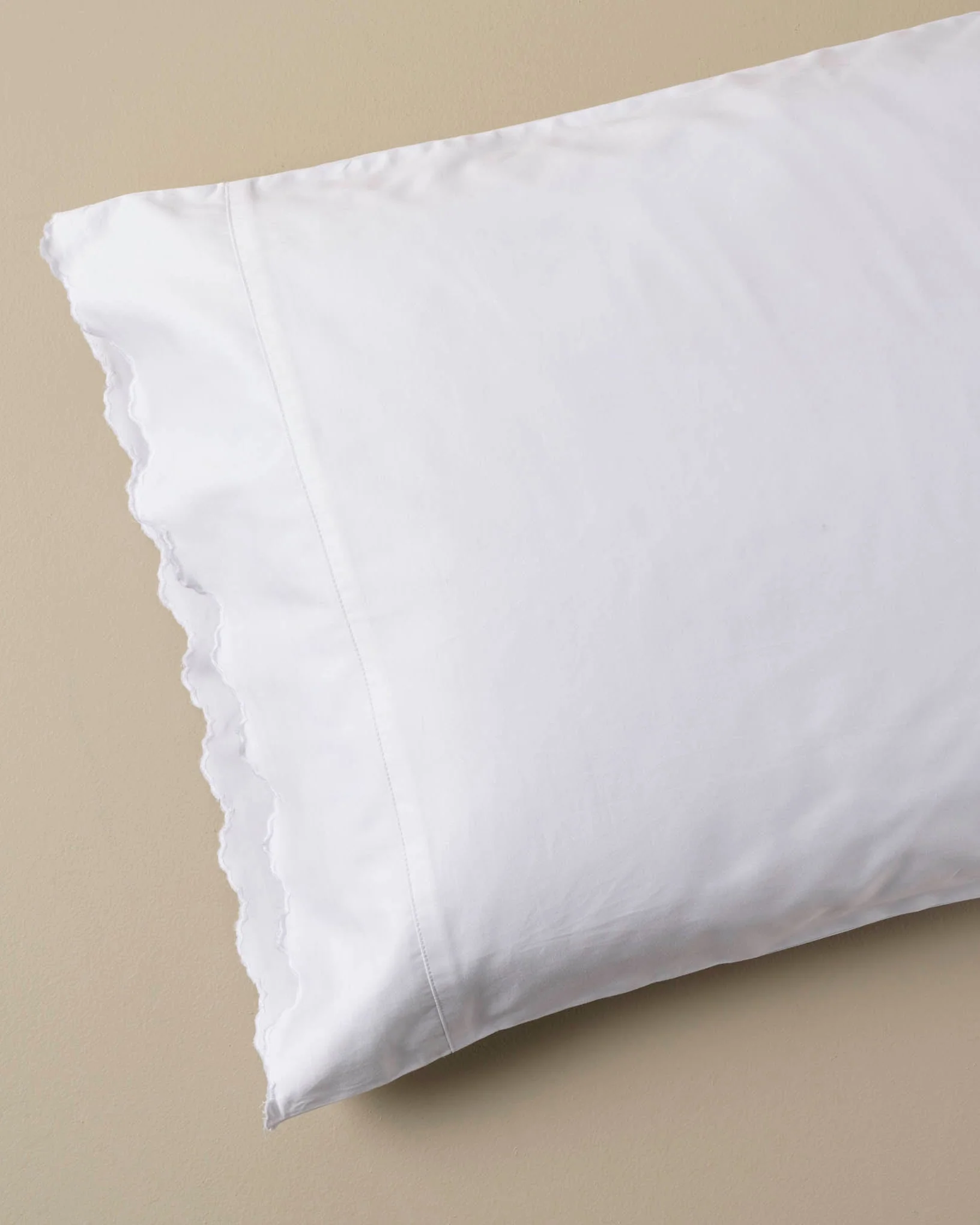 Optic White Scalloped Edge Sheet Set - Image 4