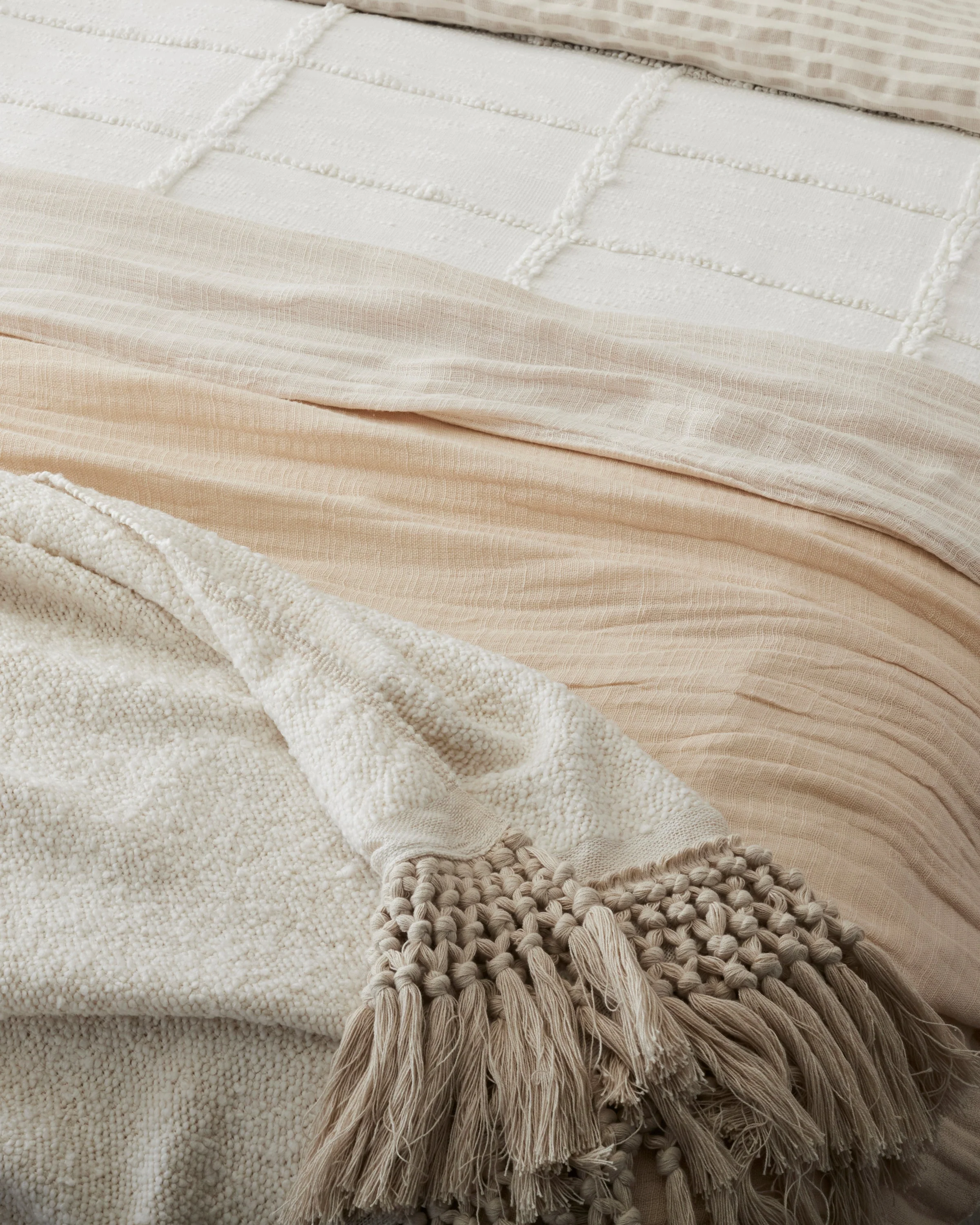 Antique White Essential Tassel Throw - Image 5