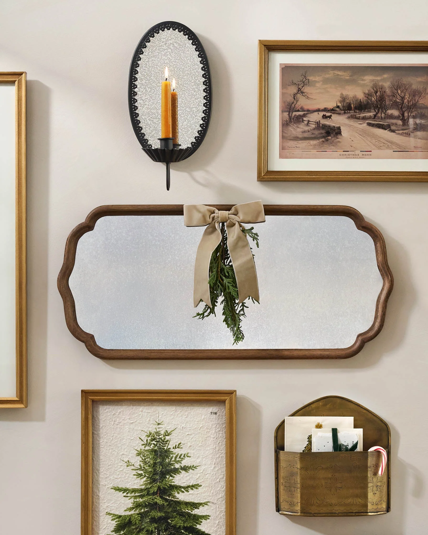 Oval Antique Mirrored Sconce - Image 7