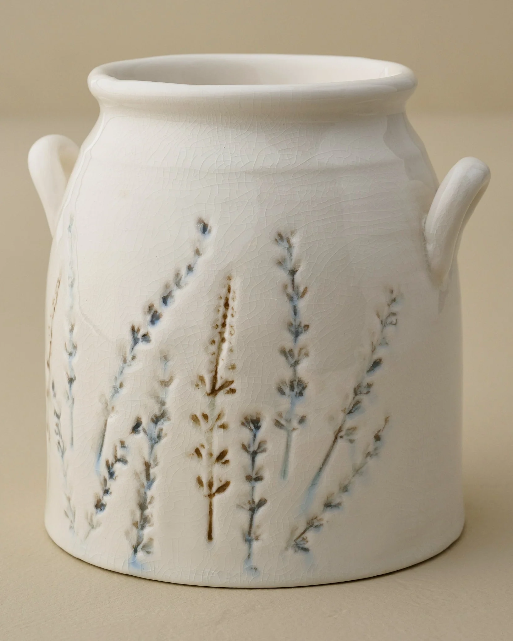 Pressed Floral Utensil Crock - Image 2