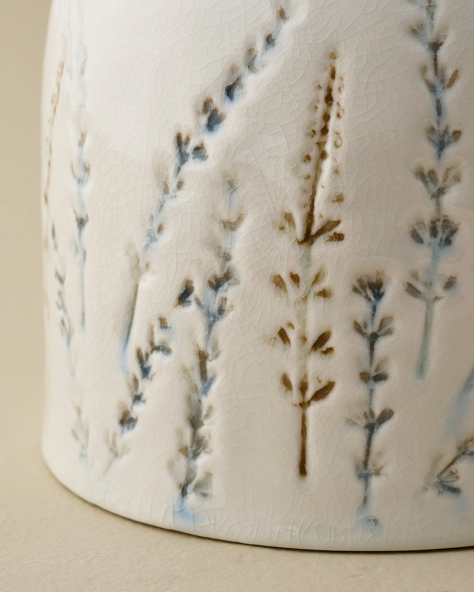 Pressed Floral Utensil Crock - Image 3