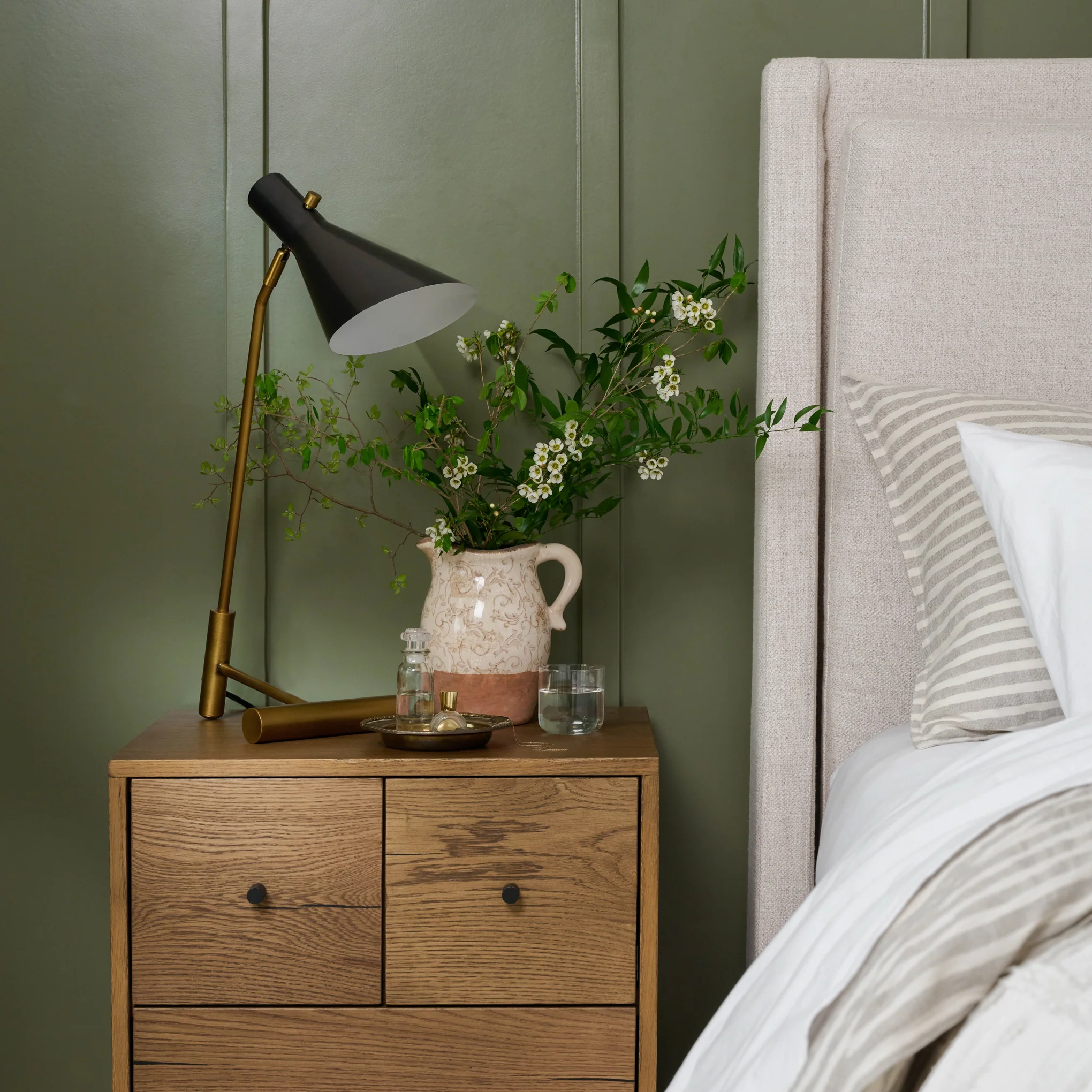 Shadow Grey + Antique White Stripe Linen Cotton Pillow Sham - Image 5