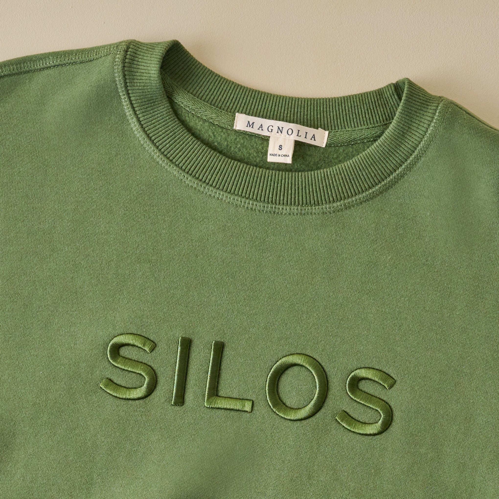 Silos 3D Embroidered Green Sweatshirt - Image 2