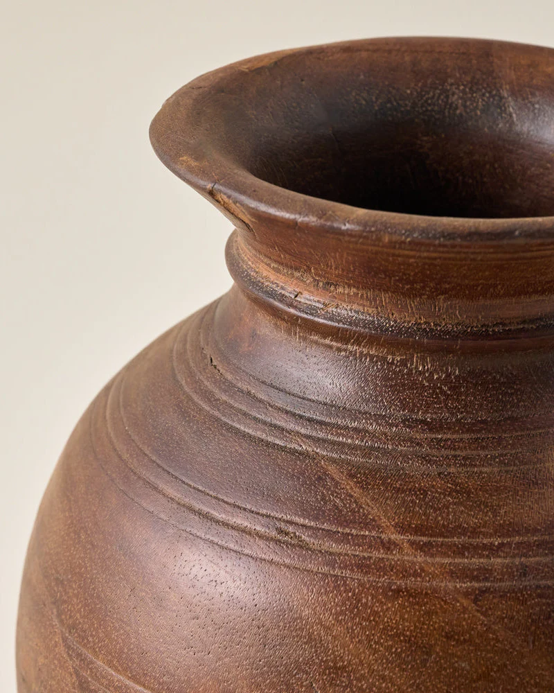 Theo Aged Wood Vase - Image 5
