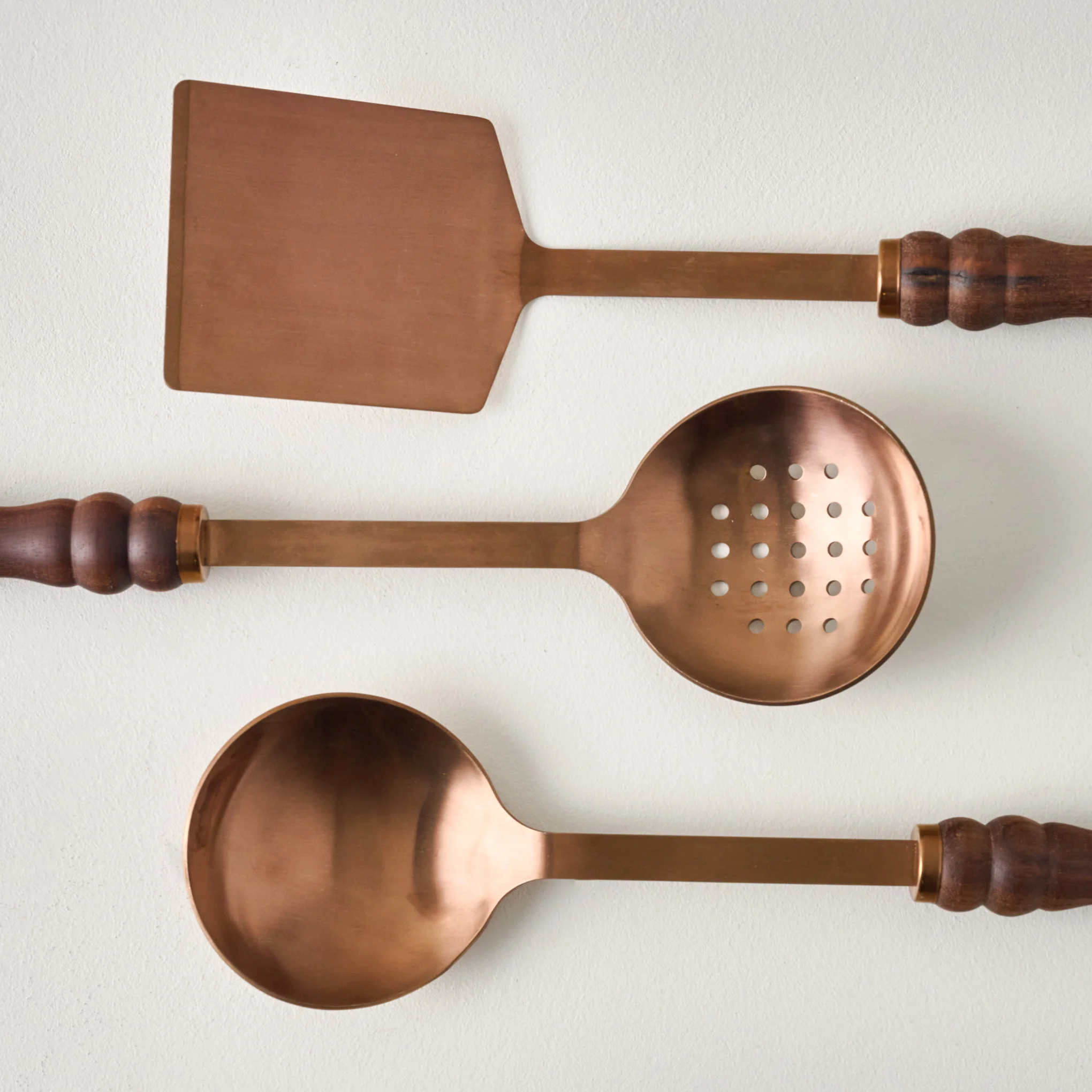Walnut Handle Copper Spoon - Image 2