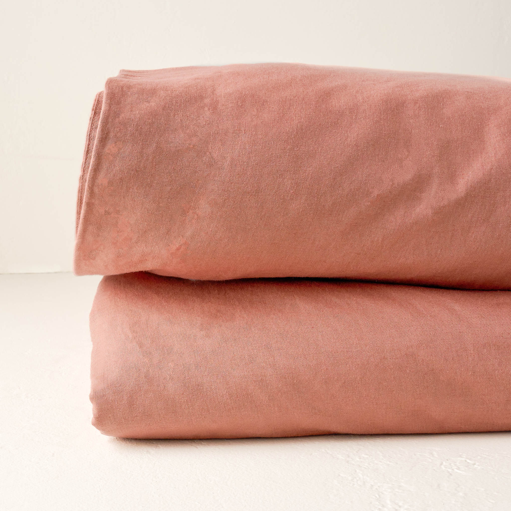 Washed Linen Cotton Duvet Cover - Desert Clay - Image 2