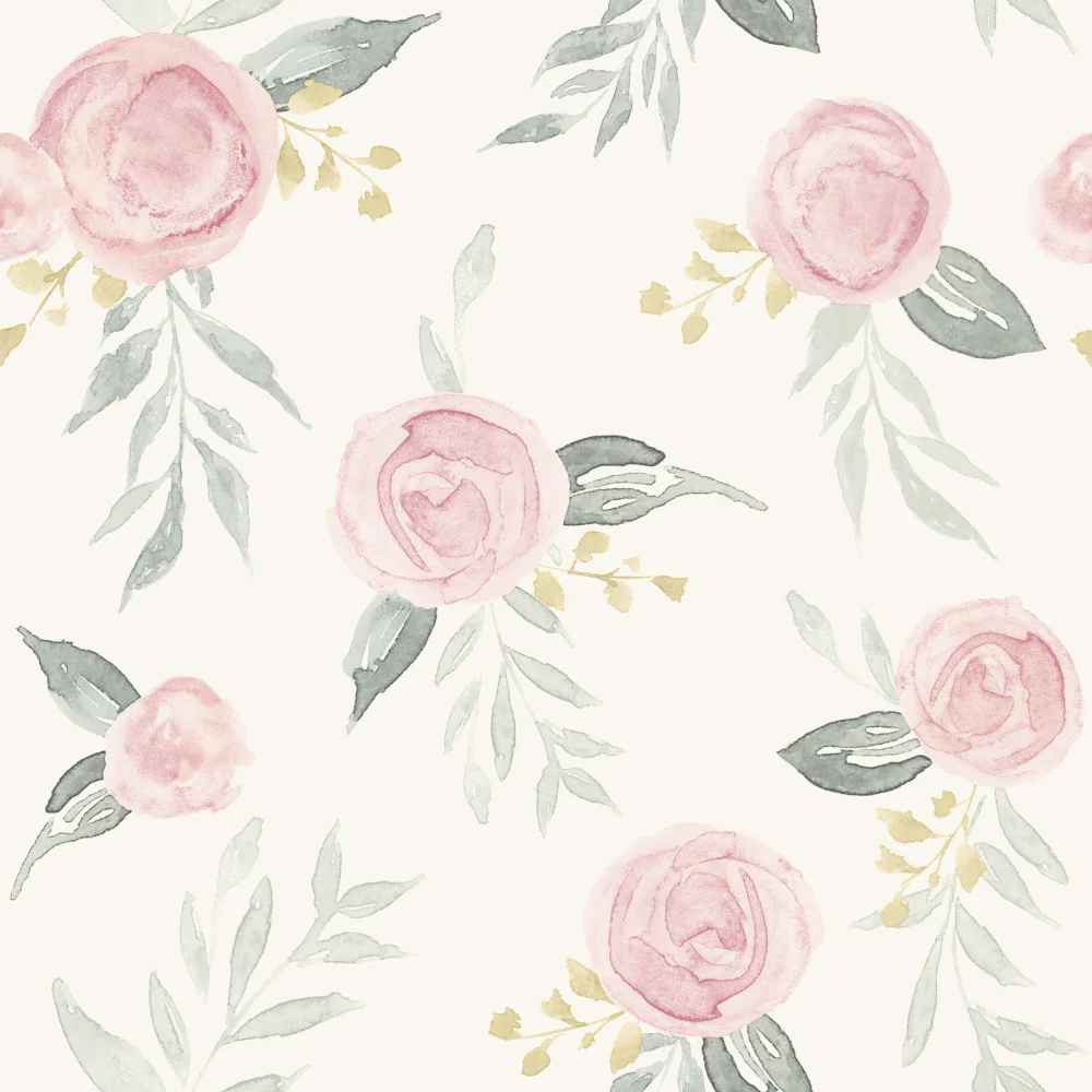 Watercolor Roses Wallpaper - Image 3