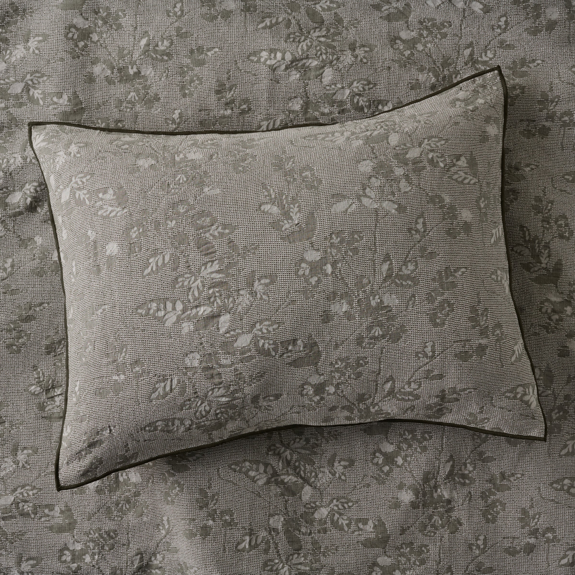 Willow Floral Jacquard Duvet + Sham Set (King) - Image 5
