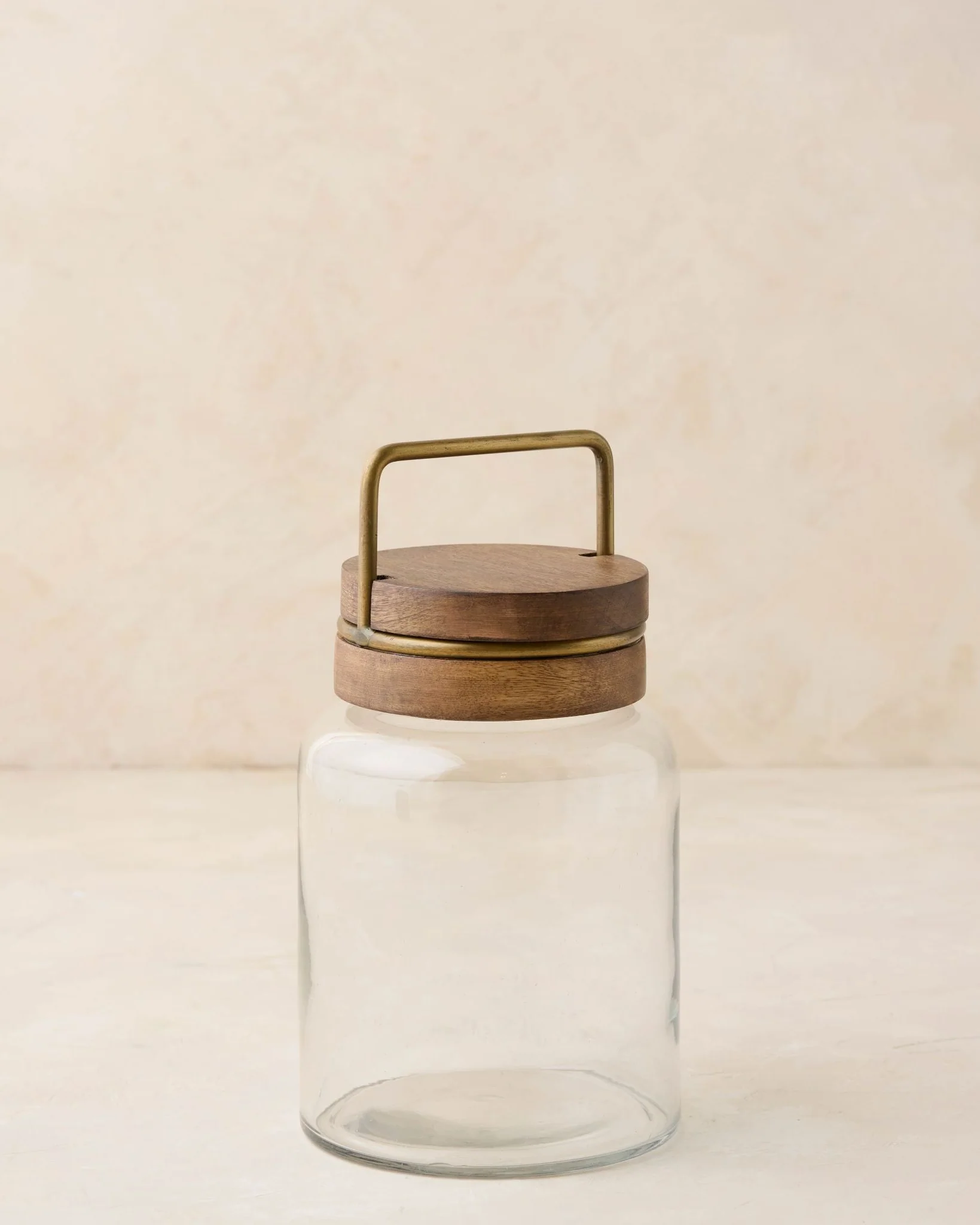 Wood with Antique Brass Canister - Image 3