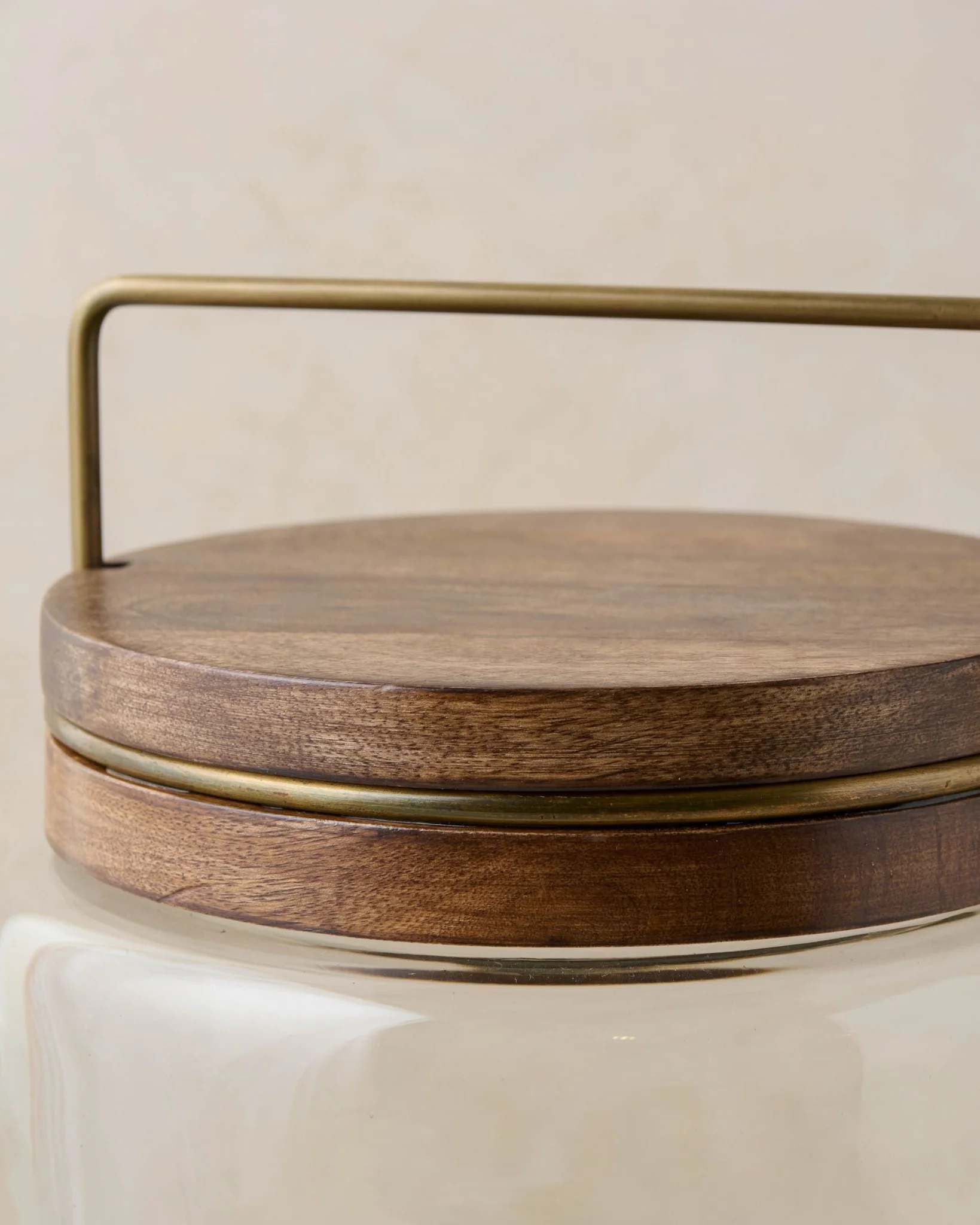 Wood with Antique Brass Canister - Image 6