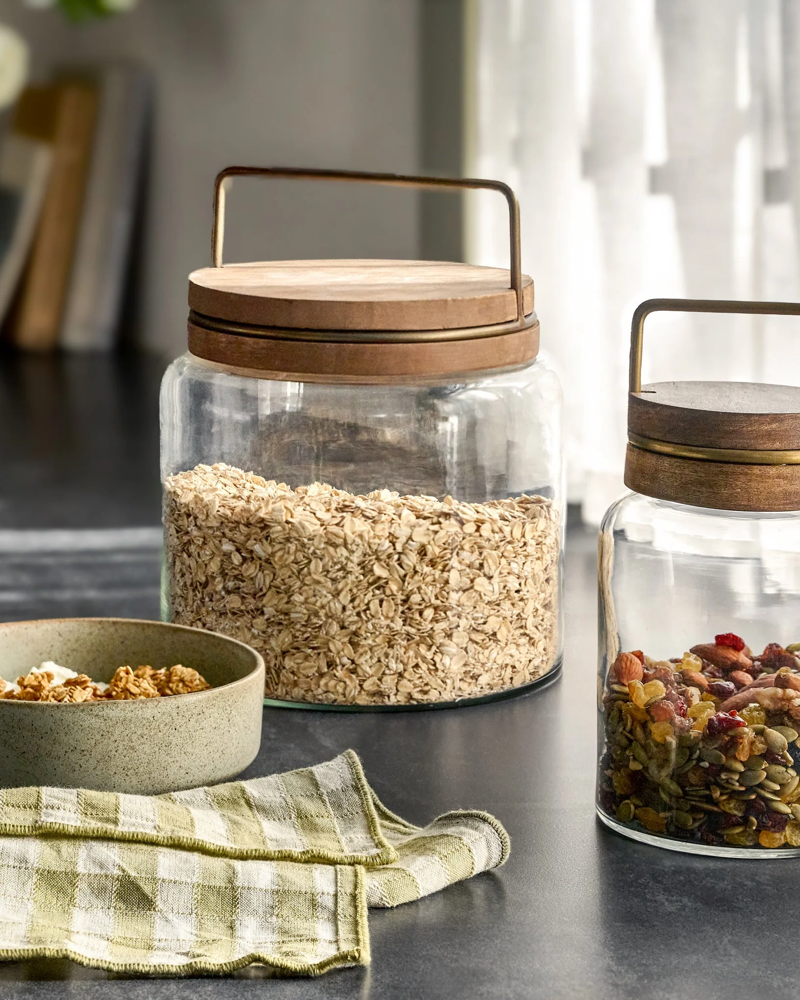Wood with Antique Brass Canister - Image 9