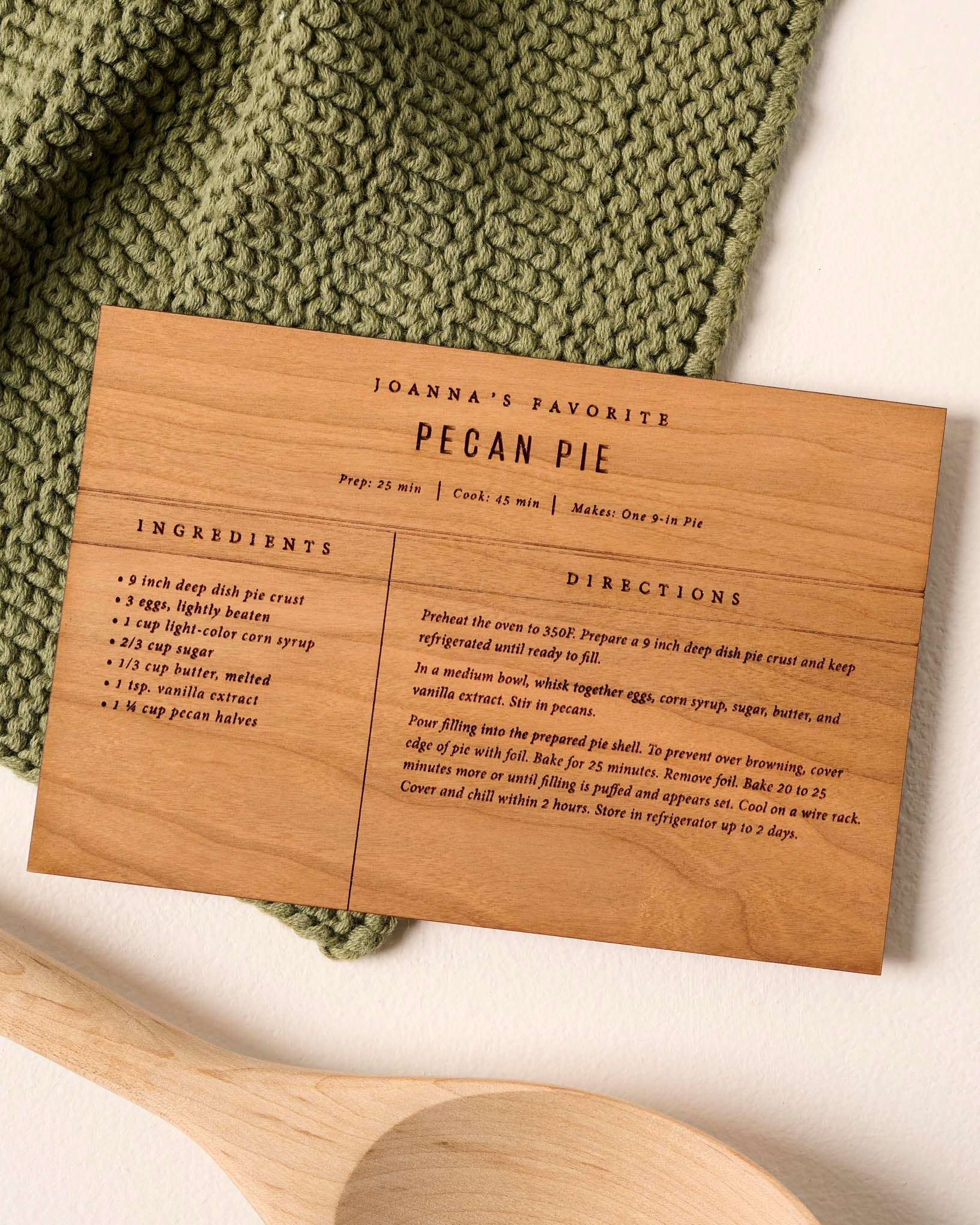 Wooden Recipe Card - Image 3