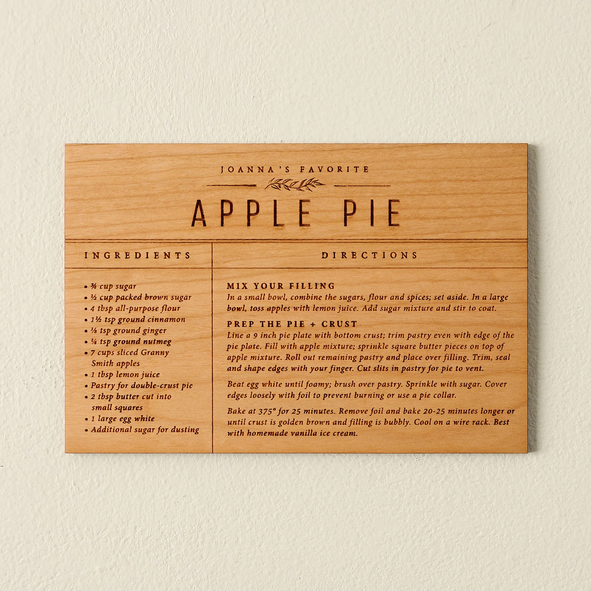 Wooden Recipe Card - Image 4